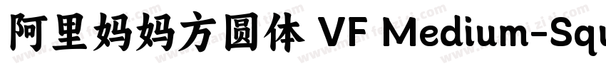 阿里妈妈方圆体 VF Medium-Square字体转换